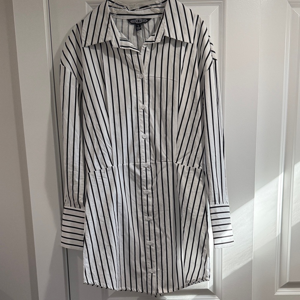 Classic Striped Long Sleeve Dress